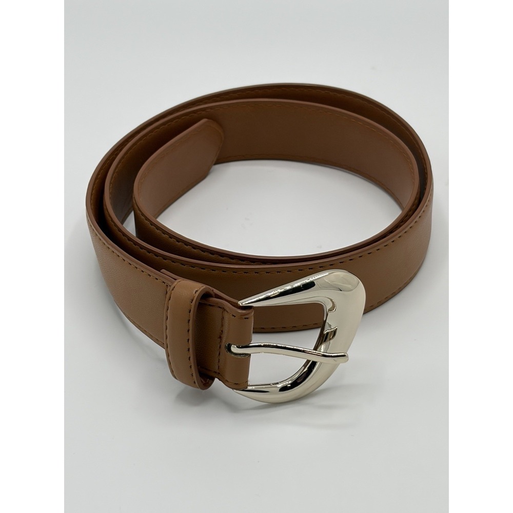 White House Black Market Brown Belt Hip Fit Medium Faux Leather